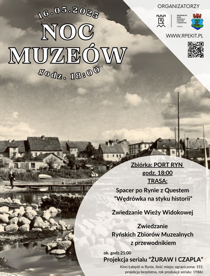 Ryn na Mazurach zaprasza na magiczną Noc Muzeów. Wędrówka na styku historii 